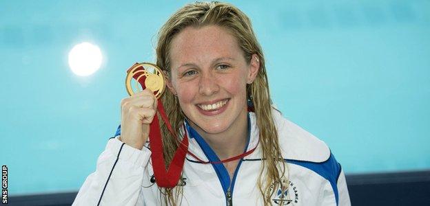 Hannah Miley won Scotland's first swimming gold