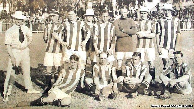 Exeter City Football Club during the South American tour in 1914