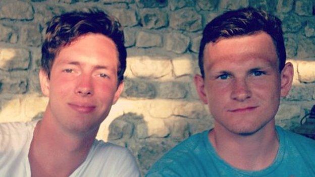 Piers and Richard on holiday