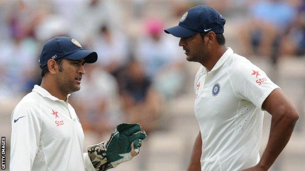 India captain Mahendra Dhoni and paceman Pankaj Singh