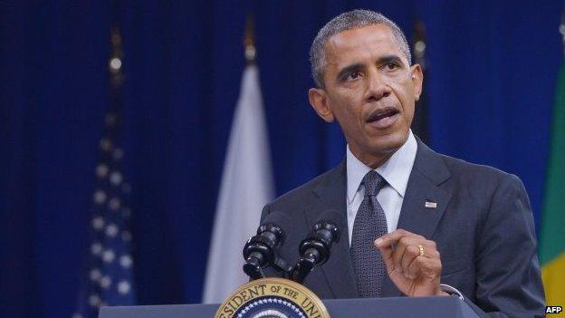 File photo: US President Barack Obama, 28 July 2014