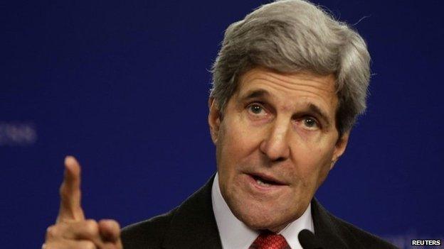 US Secretary of State John Kerry speaks at the Center for American Progress in Washington July 28, 2014