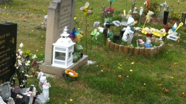 Children's graves in Sandy