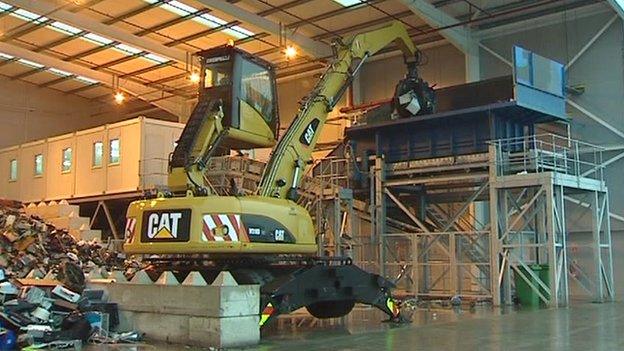 Sims recycling plant