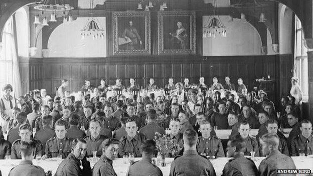 Cadets in Wantage Hall