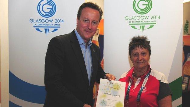 David Cameron and Jenny Thomson