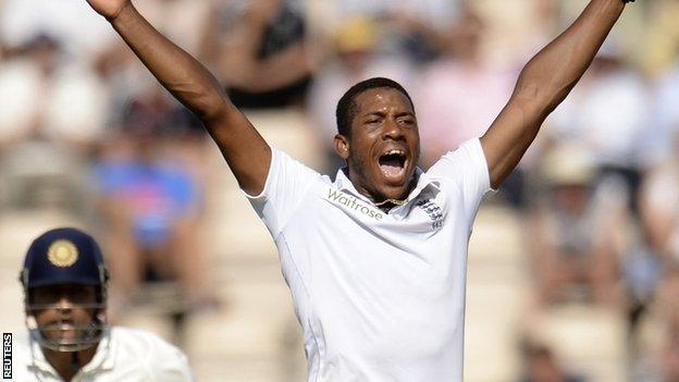 England's Chris Jordan appeals