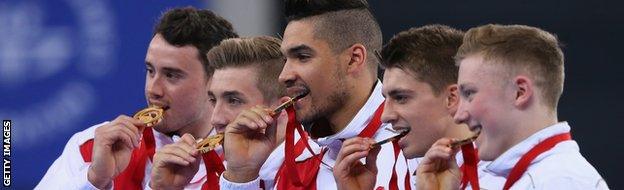 England men gymnastics team