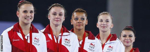 England women gymnastics team