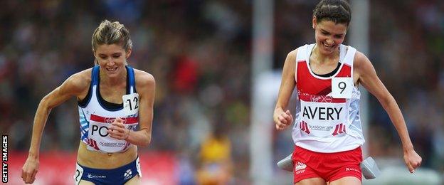 Scotland's Beth Potter of Scotland and Kate Avery of England