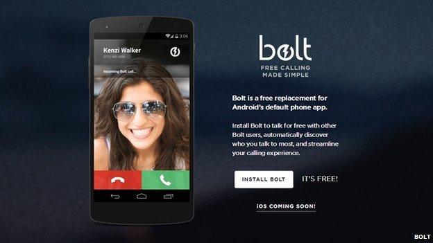 Bolt home screen