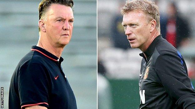 Louis van Gaal and David Moyes