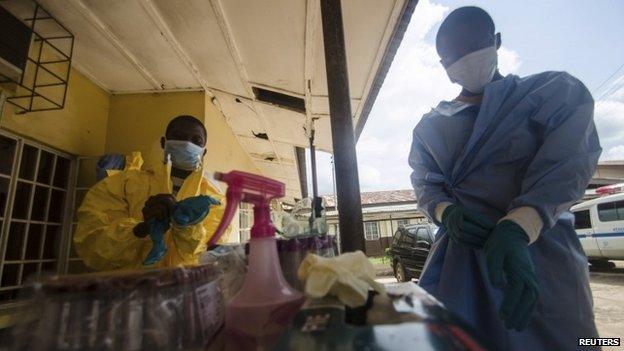 Medical staff at Kenema Hospital, Sierra Leone