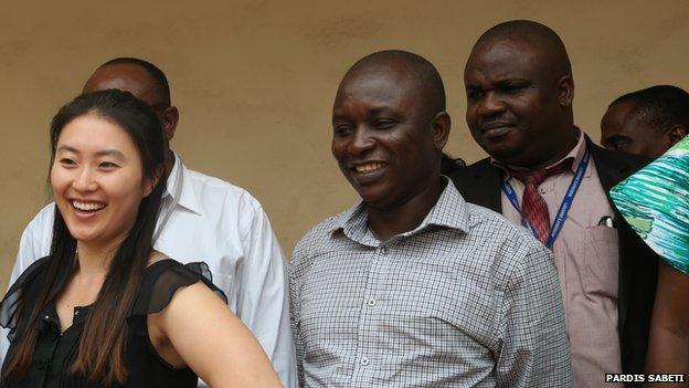 Dr Khan and team from Kenema hospital in Sierra Leone before Ebola outbreak