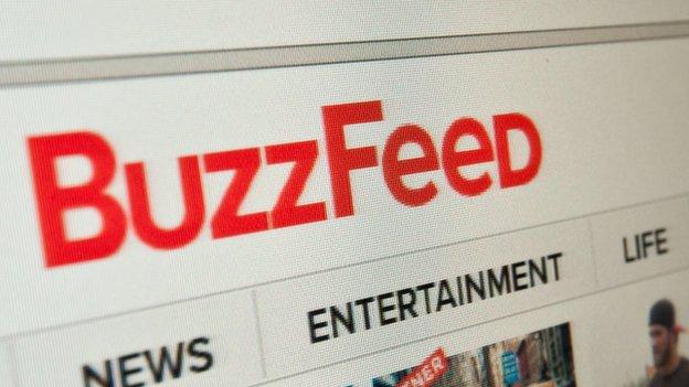 The index page of BuzzFeed.