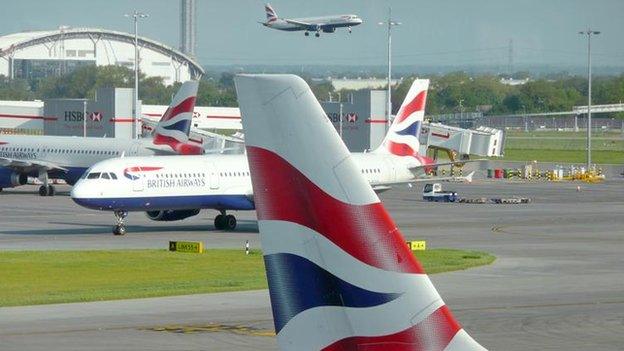 BA planes at Heathrow