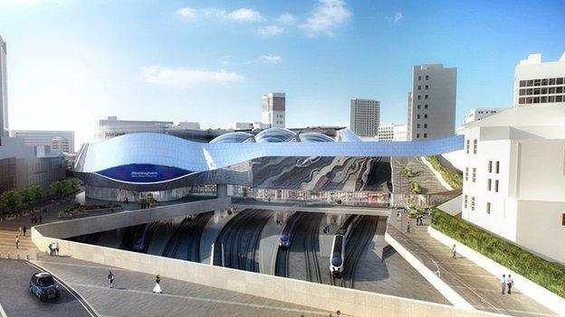 Artist's impression of redeveloped New Street Station