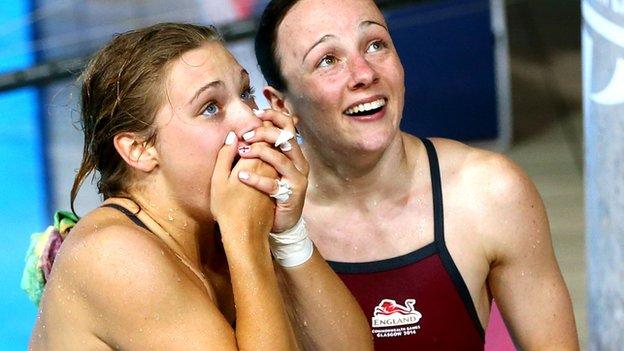 Alicia Blagg and Rebecca Gallantree win diving gold for England