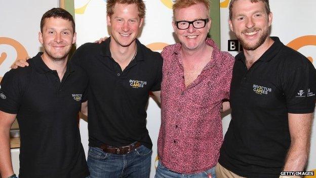 Luke Darlington, Prince Harry, Chris Evans and JJ Chalmers