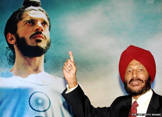 Milkha Singh attends the the launch of the film 'Bhaag Milkha Bhaag' in 2013