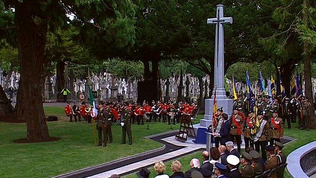 Cross dedicated at Glasnevin