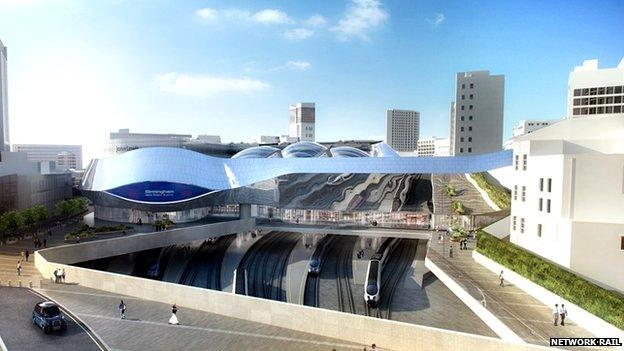 Artist's impression of redeveloped New Street Station