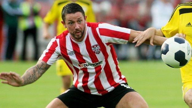 Rory Patterson scored two in Derry City's 4-0 win over Bohemians