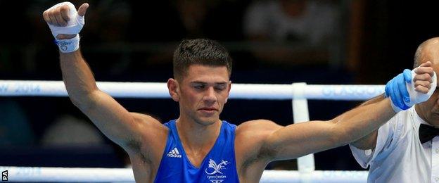 Boxer Joe Cordina is a medal prospect for Wales in the boxing ring