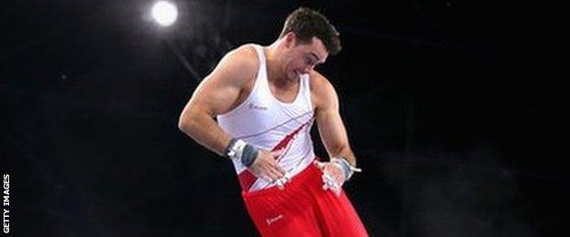 Artistic gymnast Kristian Thomas will be hoping to add another gold to England's tally in the men's vault final