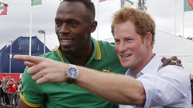 Usain Bolt and Prince Harry