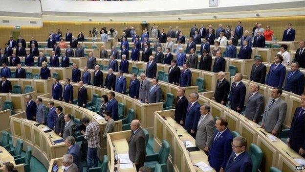 Russia's parliament has voted through a series of internet laws