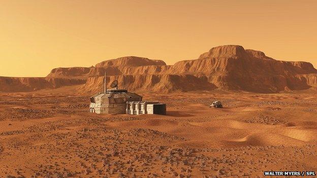 Mars base artwork