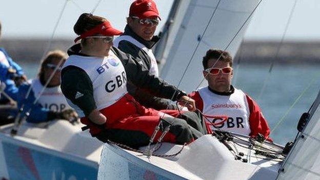 John Robertson, Stephen Thomas and Hannah Stodel competing at the Paralympics