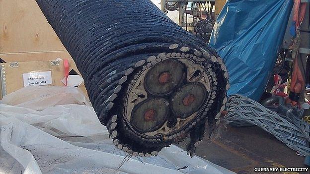 Section of Guernsey undersea electricity cable