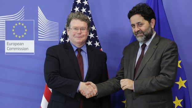 TTIP negotiators from US (left) and EU