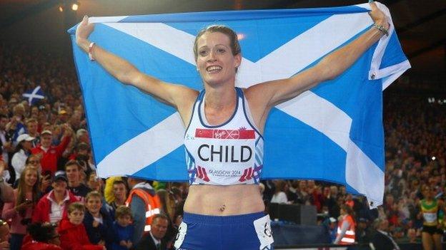 Eilidh Child, winner of 400m hurdles silver medal