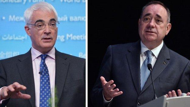 Alistair Darling and Alex Salmond