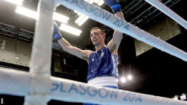 Josh Taylor celebrates another win at Glasgow 2014