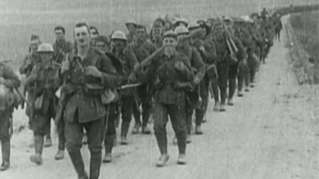 British troops on the march