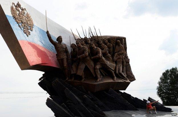 The new monument in Moscow to Russian soldiers killed in World War One, 1 August