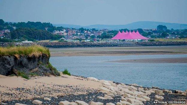 The National Eisteddfod pavilion at Llanelli