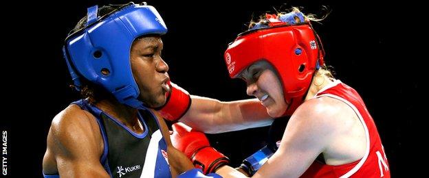 Nicola Adams fighting Michaela Walsh