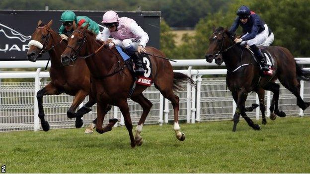 Sultanina ridden by William Buick wins the Nassau Stakes