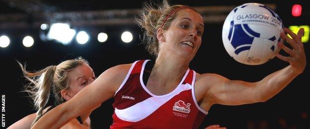 England netball player Sara Bayman