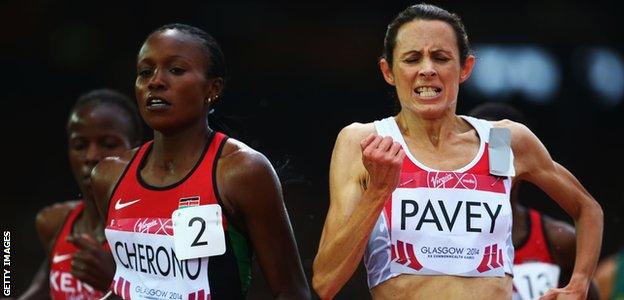 Mercy Cherono and Jo Pavey