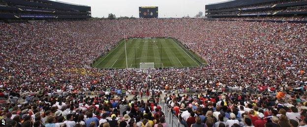 A crowd of 109,318 turned up in Ann Arbor, Michigan to watch the match