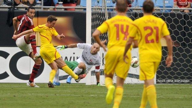 Joe Allen scores for Liverpool