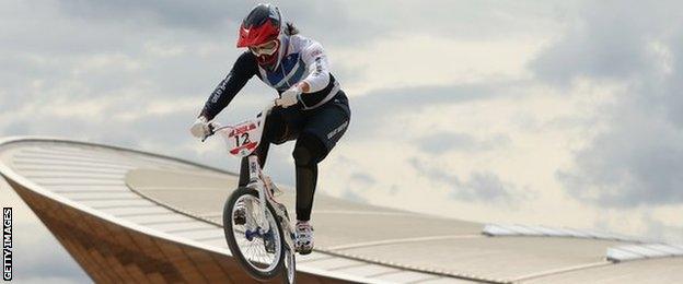 Shanaze Reade of Britain competing in the London 2012 Olympics