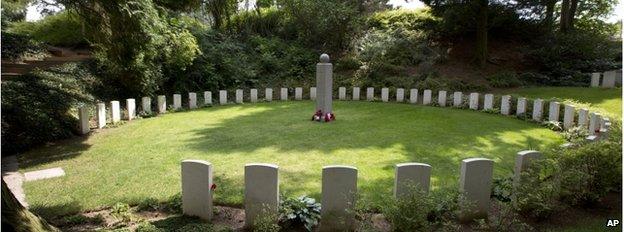 The military cemetery at St Symphorien