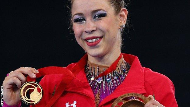 Frankie Jones with her gold medal